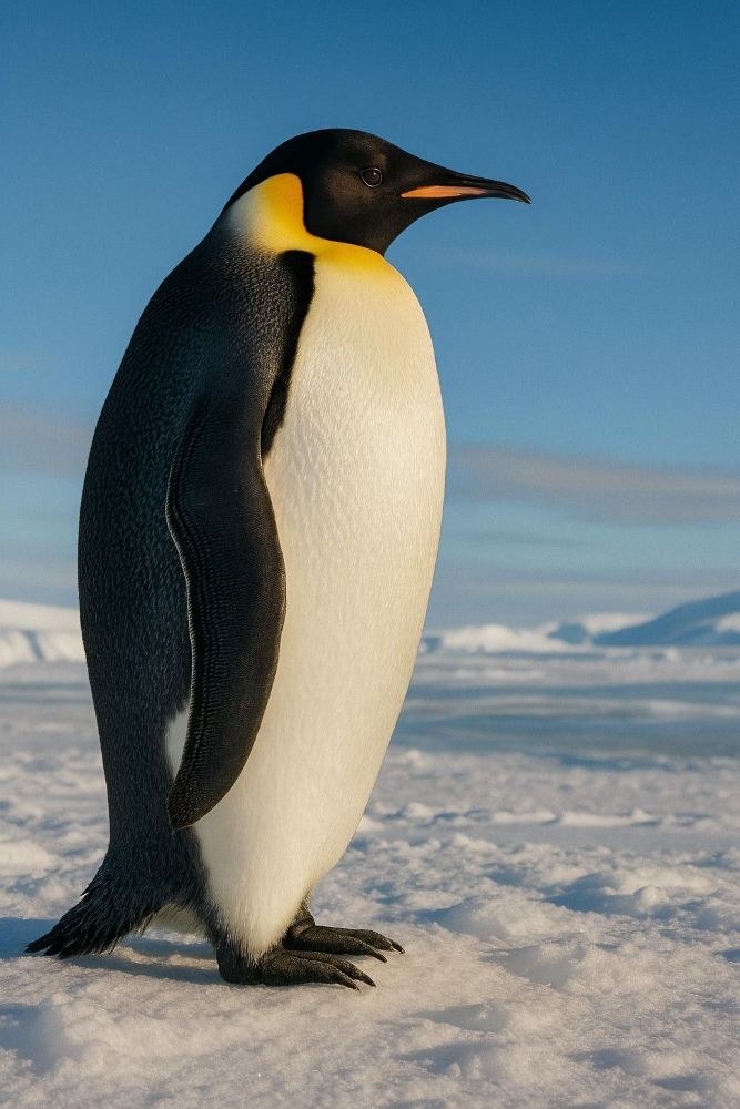 Emperor penguin in profile