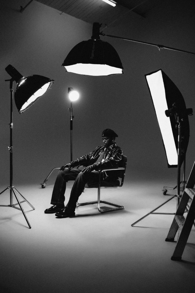 Interview set with soft boxes