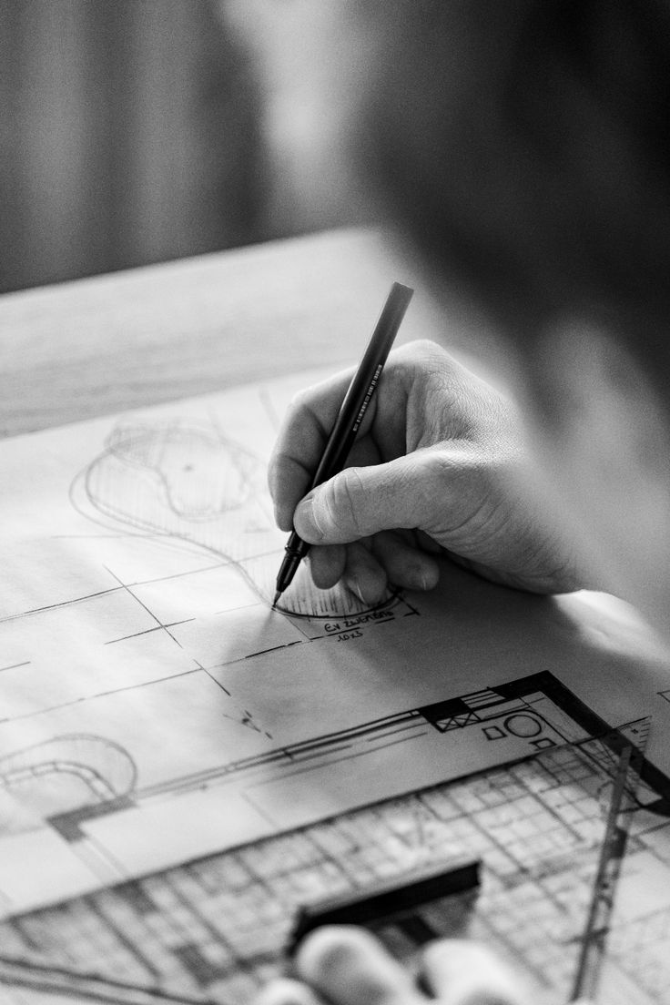 Freehand sketch over a floor plan