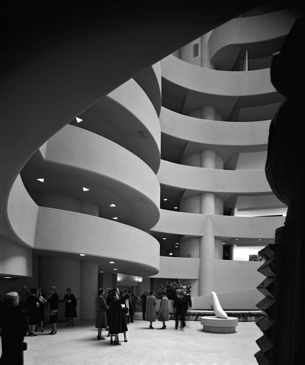 Spiral ramp inside the Guggenheim Museum, New York