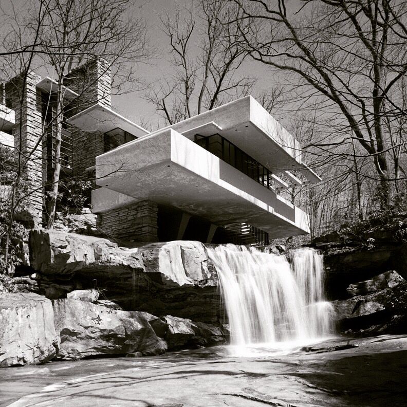 Fallingwater terraces above the falls