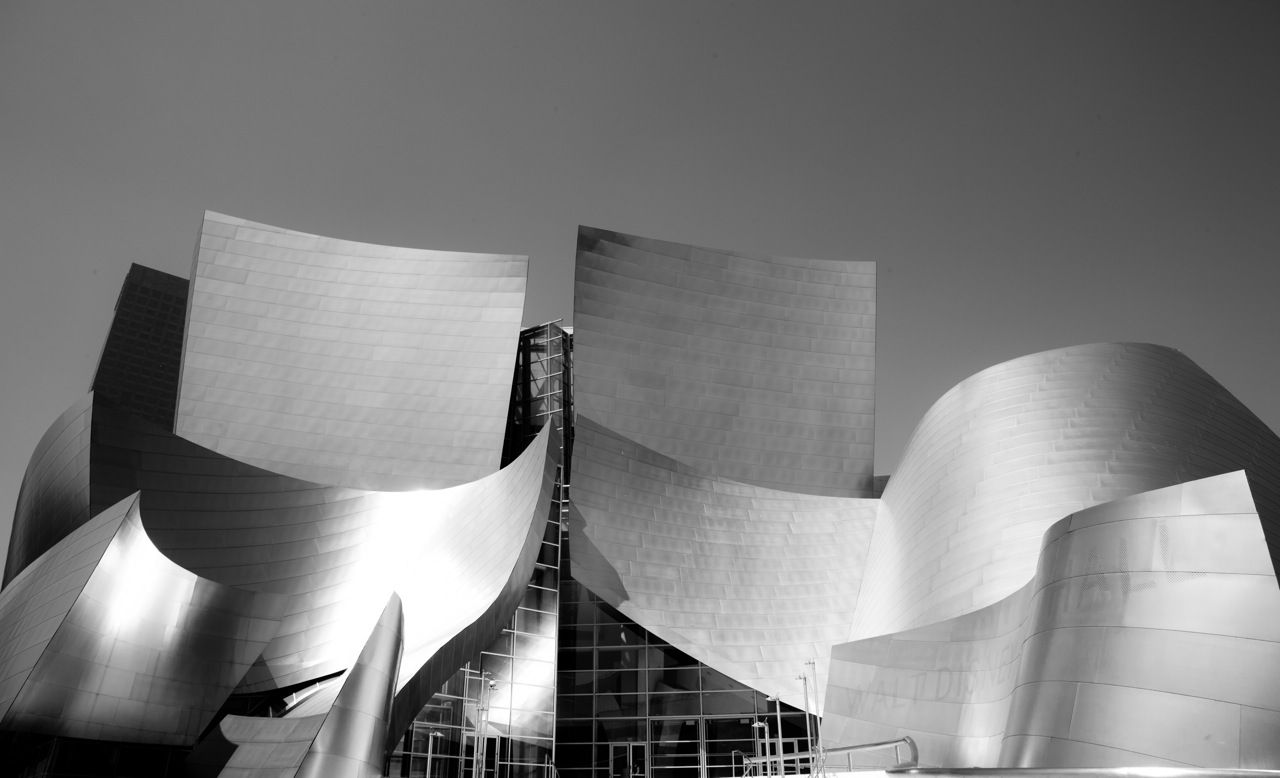 Walt Disney Concert Hall, curved steel panels