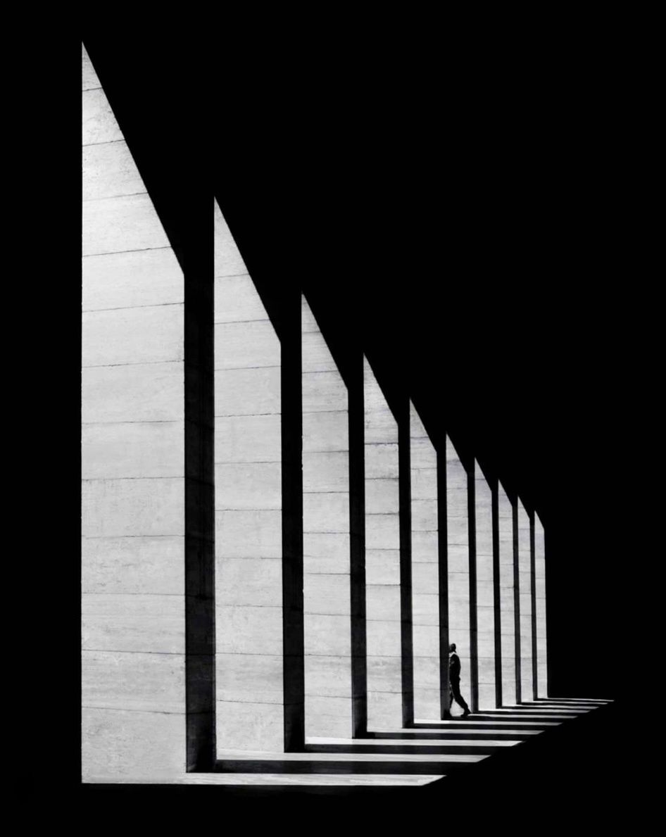 Colonnade in raking light