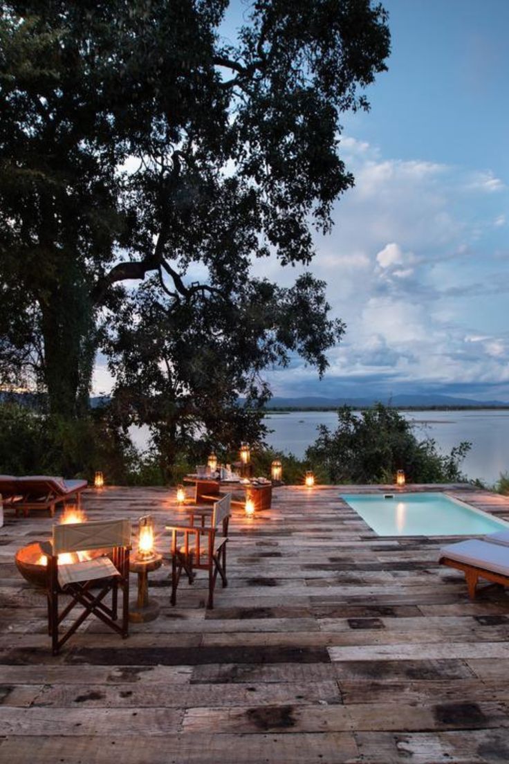 Deck and pool