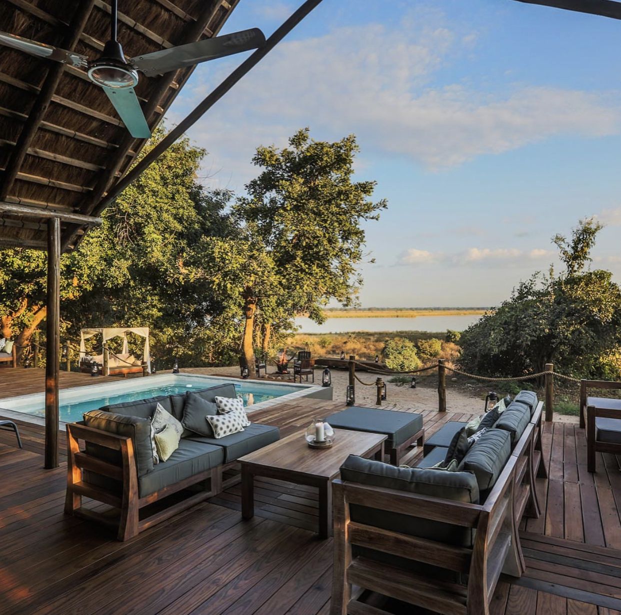 Deck and pool