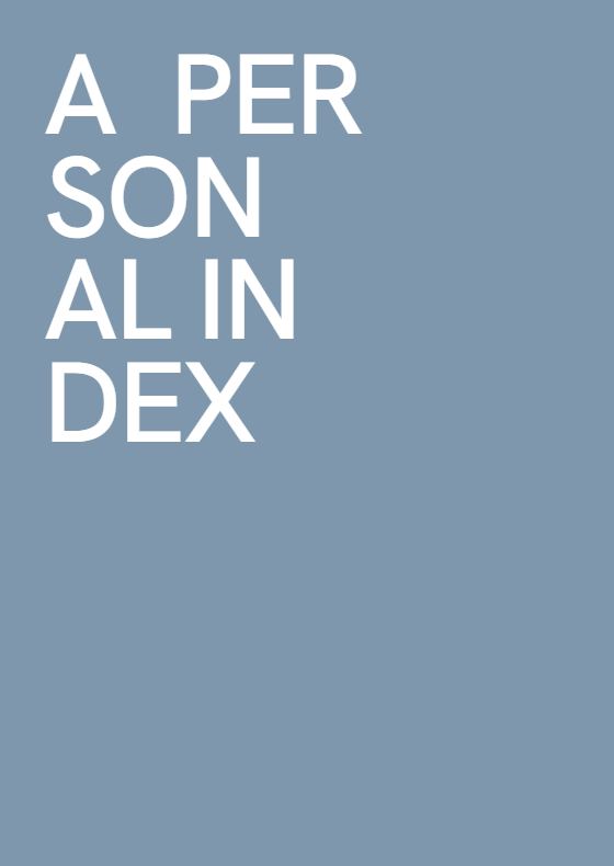 A PERSONAL INDEX 표지