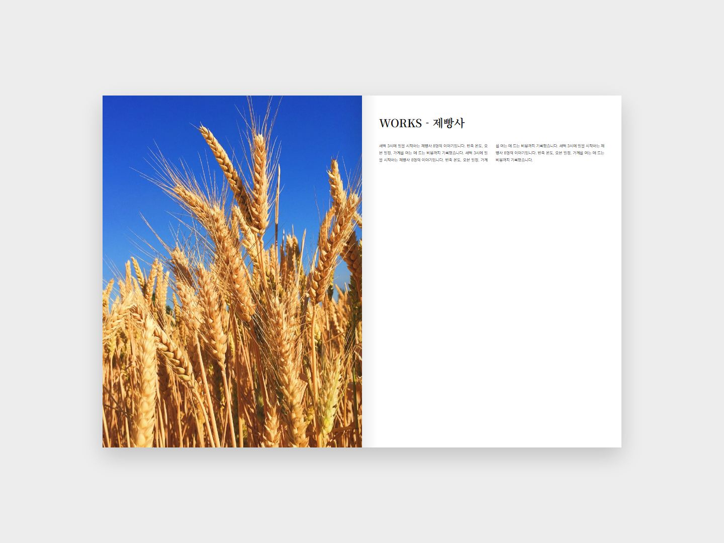 WORKS - 제빵사 본문 지면