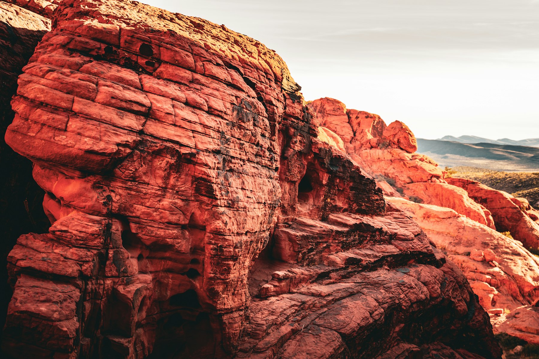 Red sandstone cliff
