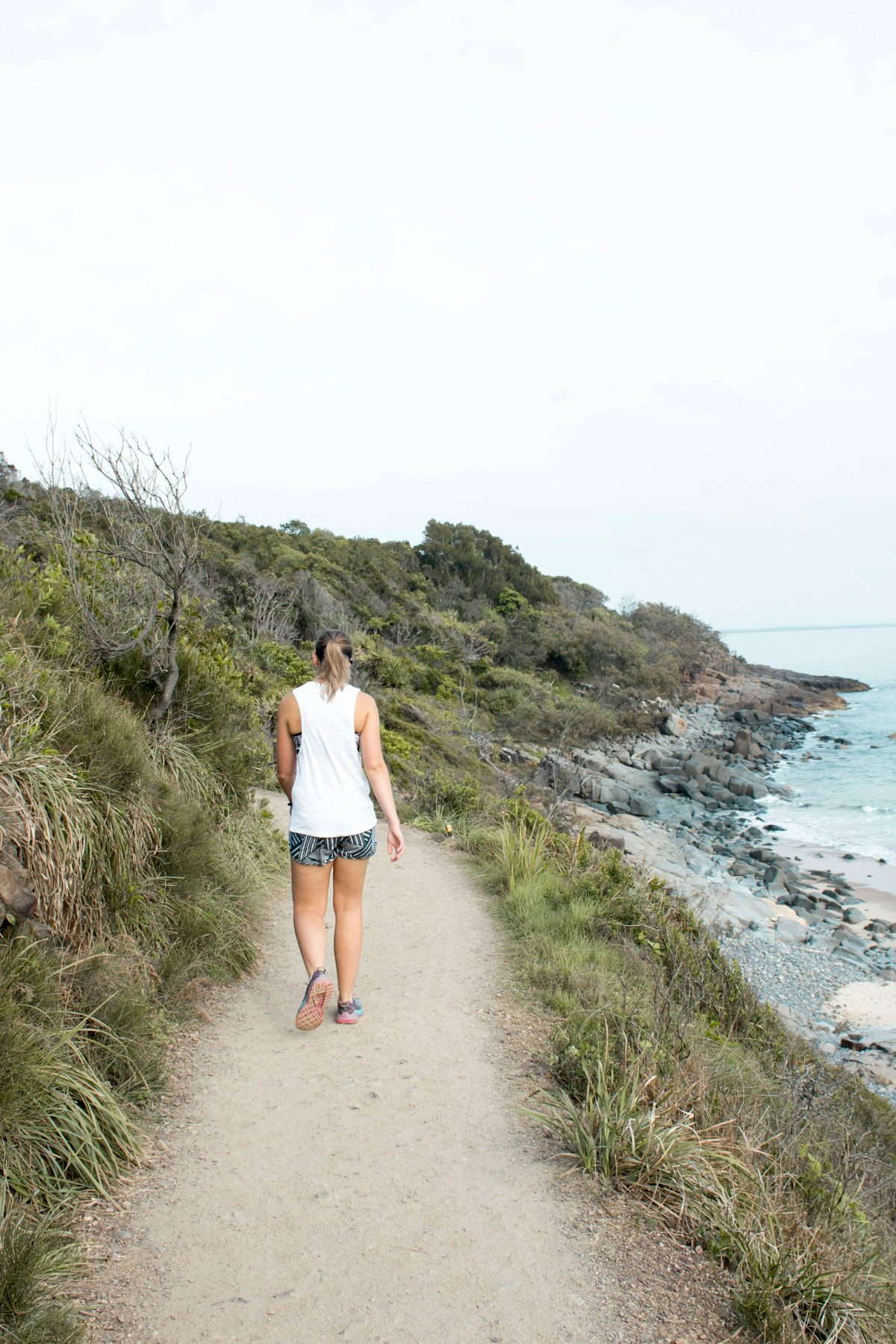 Walker on a coastal path