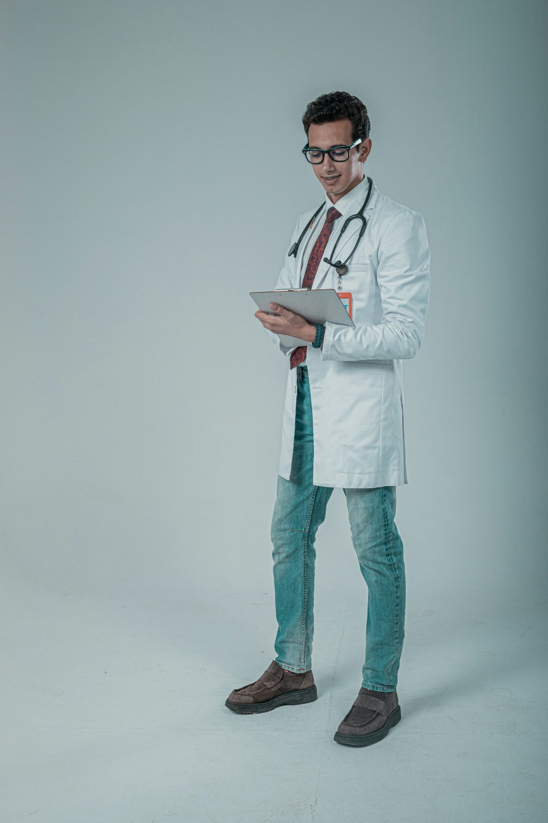 Doctor in a white coat