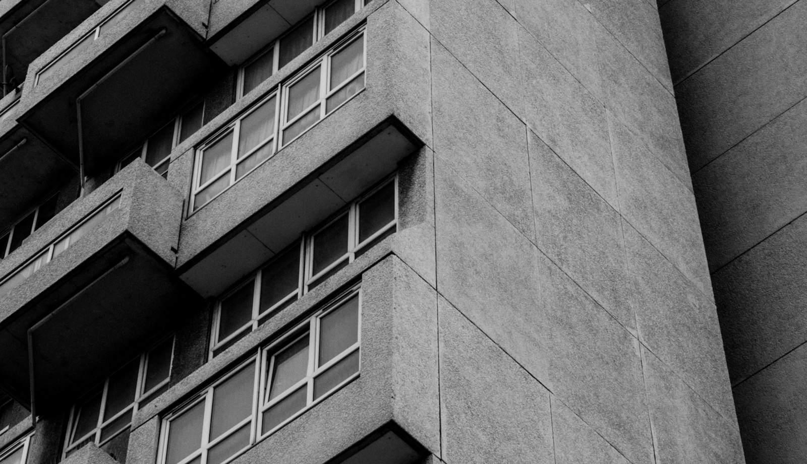 Concrete building blocks in monochrome