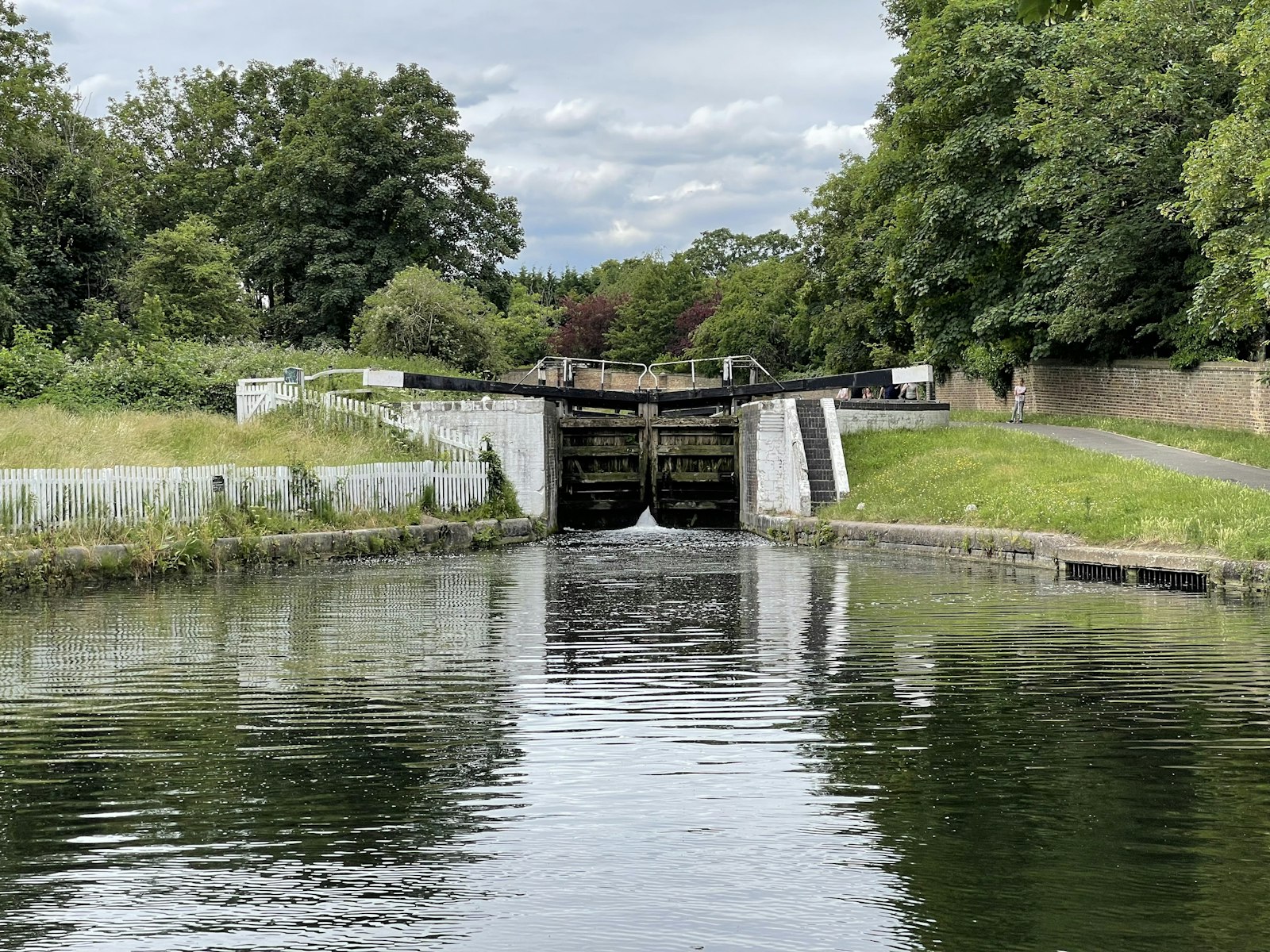 Looking up a pound to the bottom gates